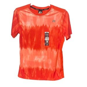 Russell Athletic Youth Boys XXL (18) Orange Printed Tee dripower 360
